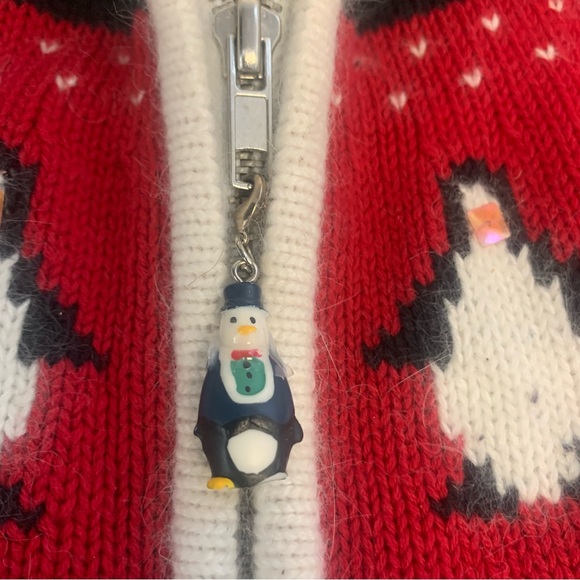 Vintage Quacker Factory Novelty Zipper Angora Blend Cardigan Grandmacore Size XS - Picture 3 of 9